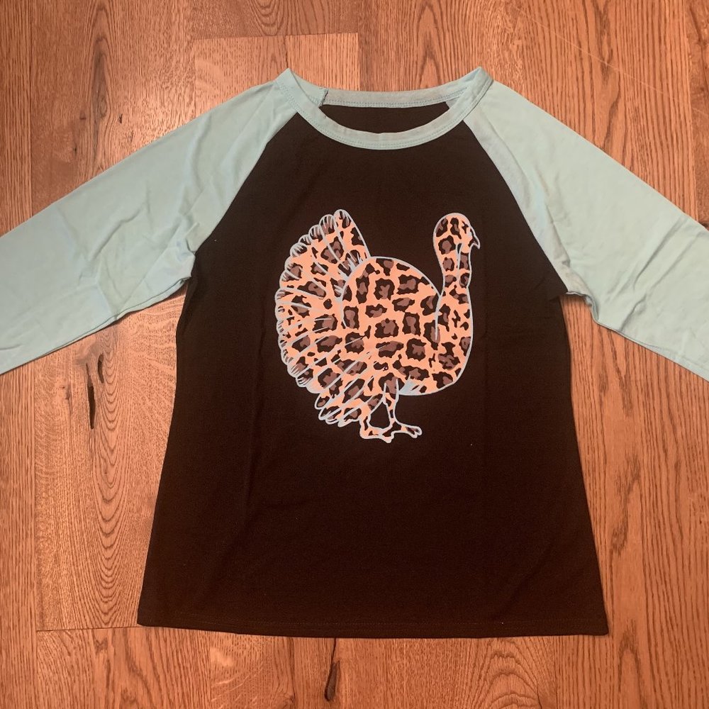 Turkey t-shirt, leopard print